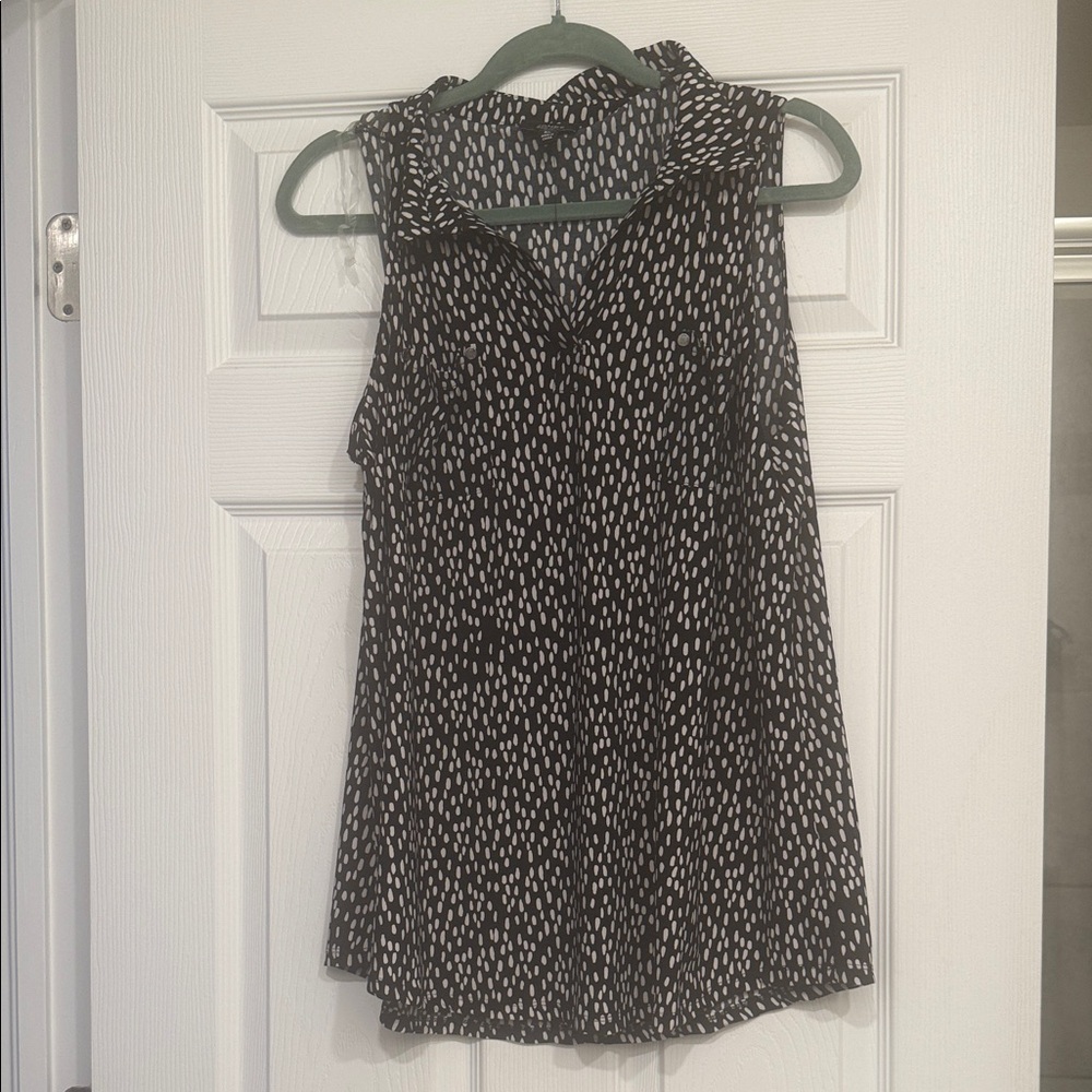Jones New York Monochrome Patterned Blouse